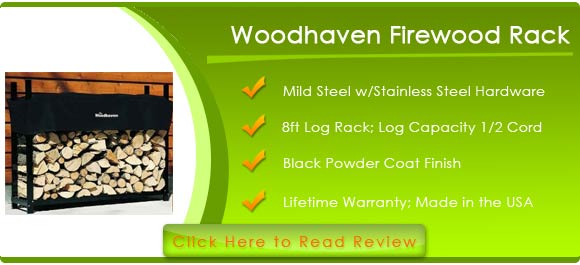 8ft Woodhaven Firewood Rack - Black